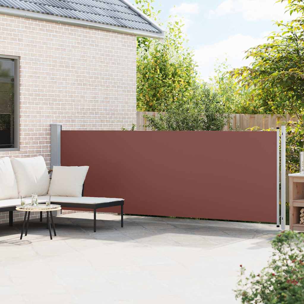 Lahtitõmmatav terrassi külgsein, 140 x 600 cm, pruun