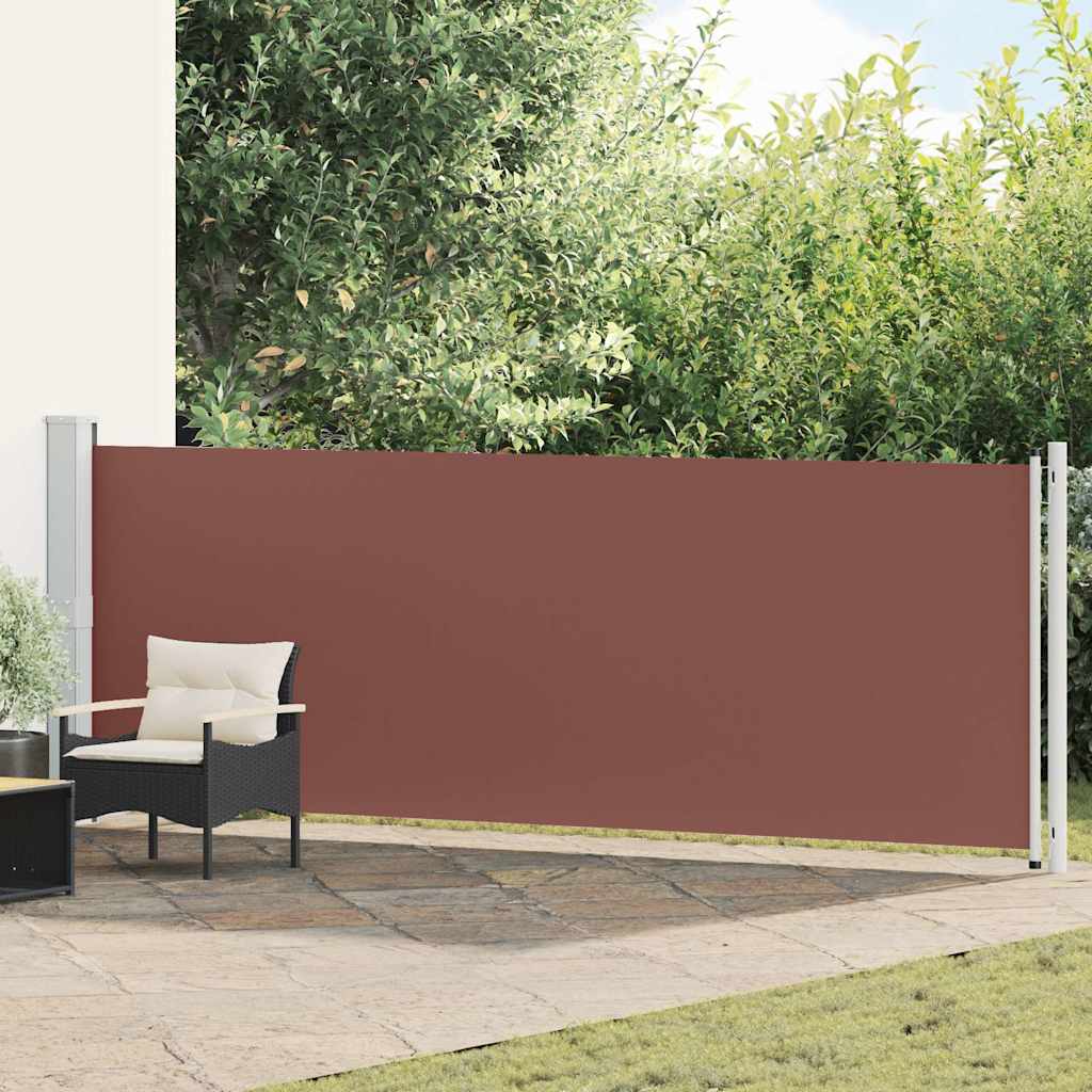 Lahtitõmmatav terrassi külgsein, 140 x 600 cm, pruun
