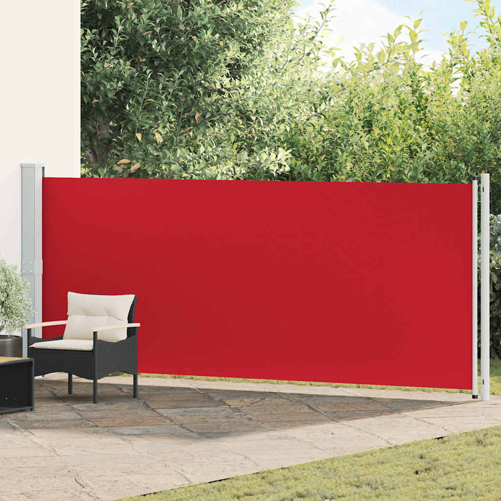 Lahtitõmmatav terrassi külgsein, 600 x 160 cm, punane