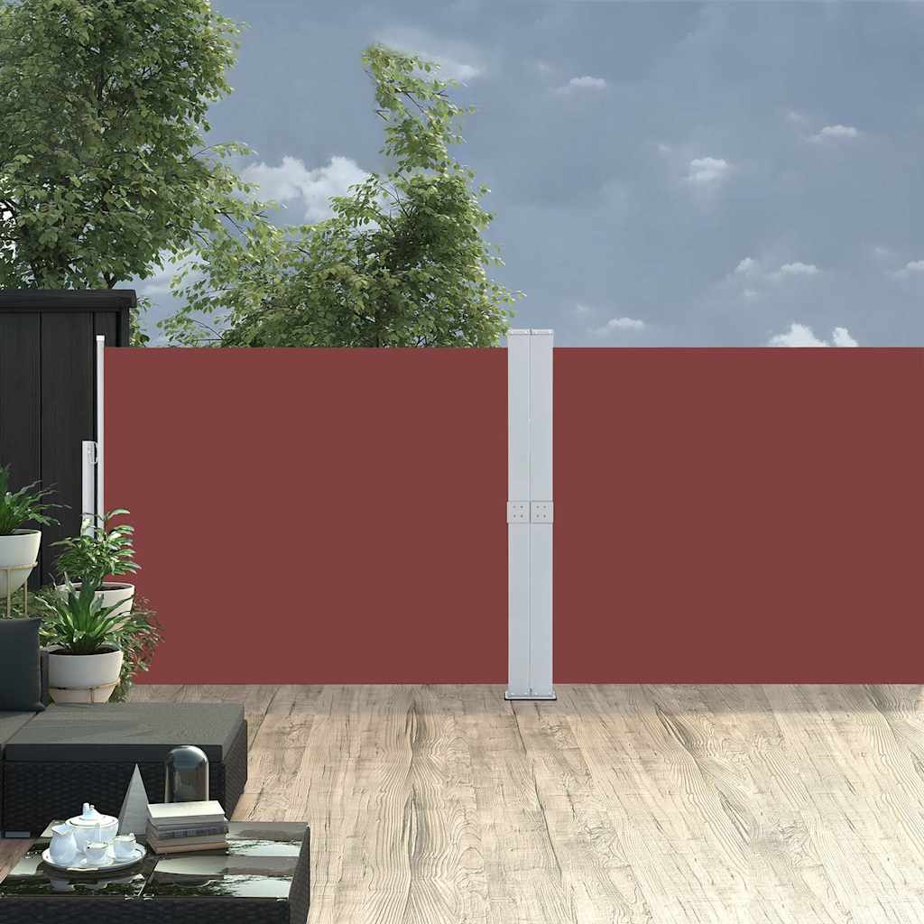 Lahtitõmmatav terrassi külgsein, 140 x 1200 cm, pruun
