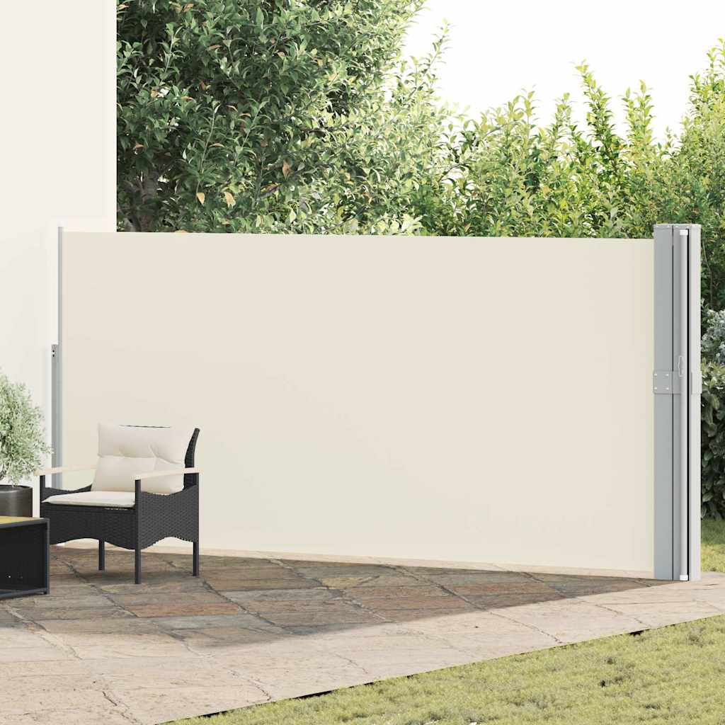 Lahtitõmmatav terrassi külgsein, 170 x 1200 cm, kreemjas