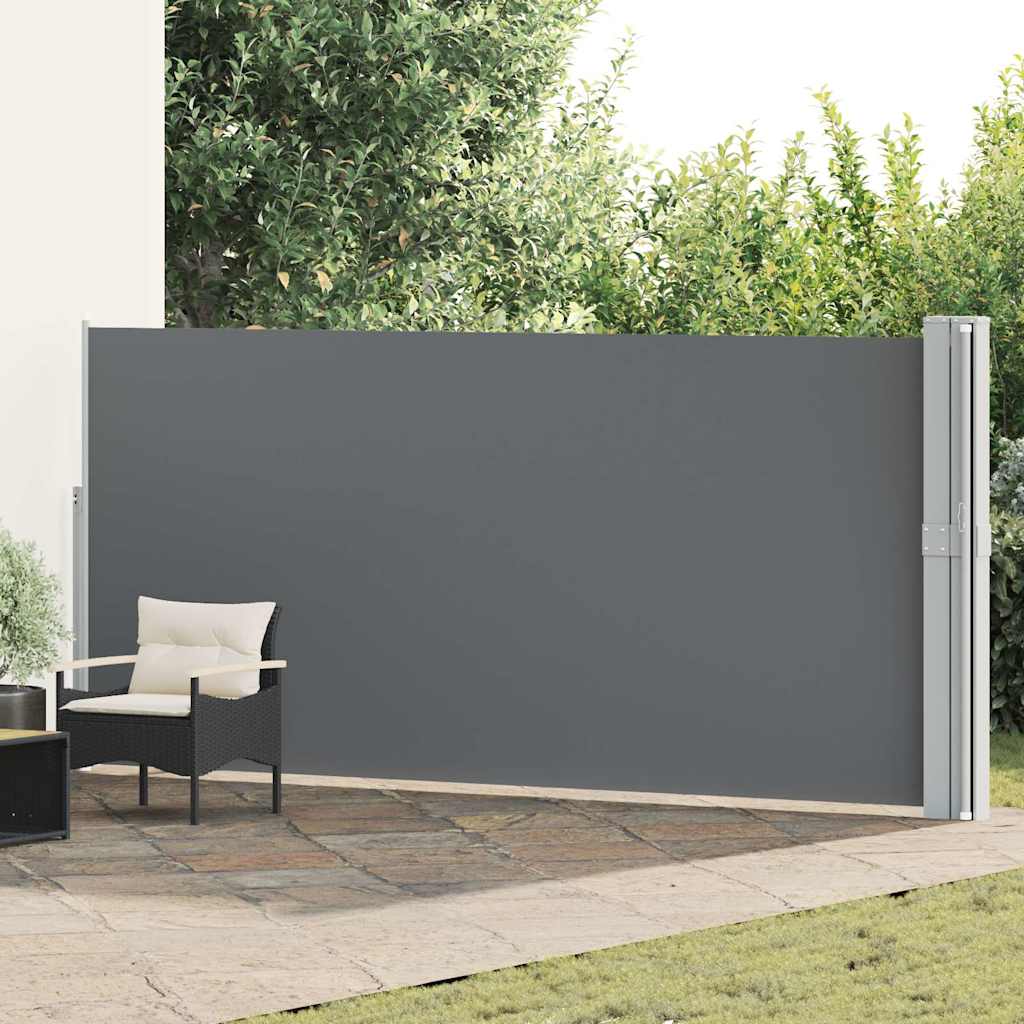 Lahtitõmmatav terrassi külgsein, 170 x 1200 cm, antratsiithall