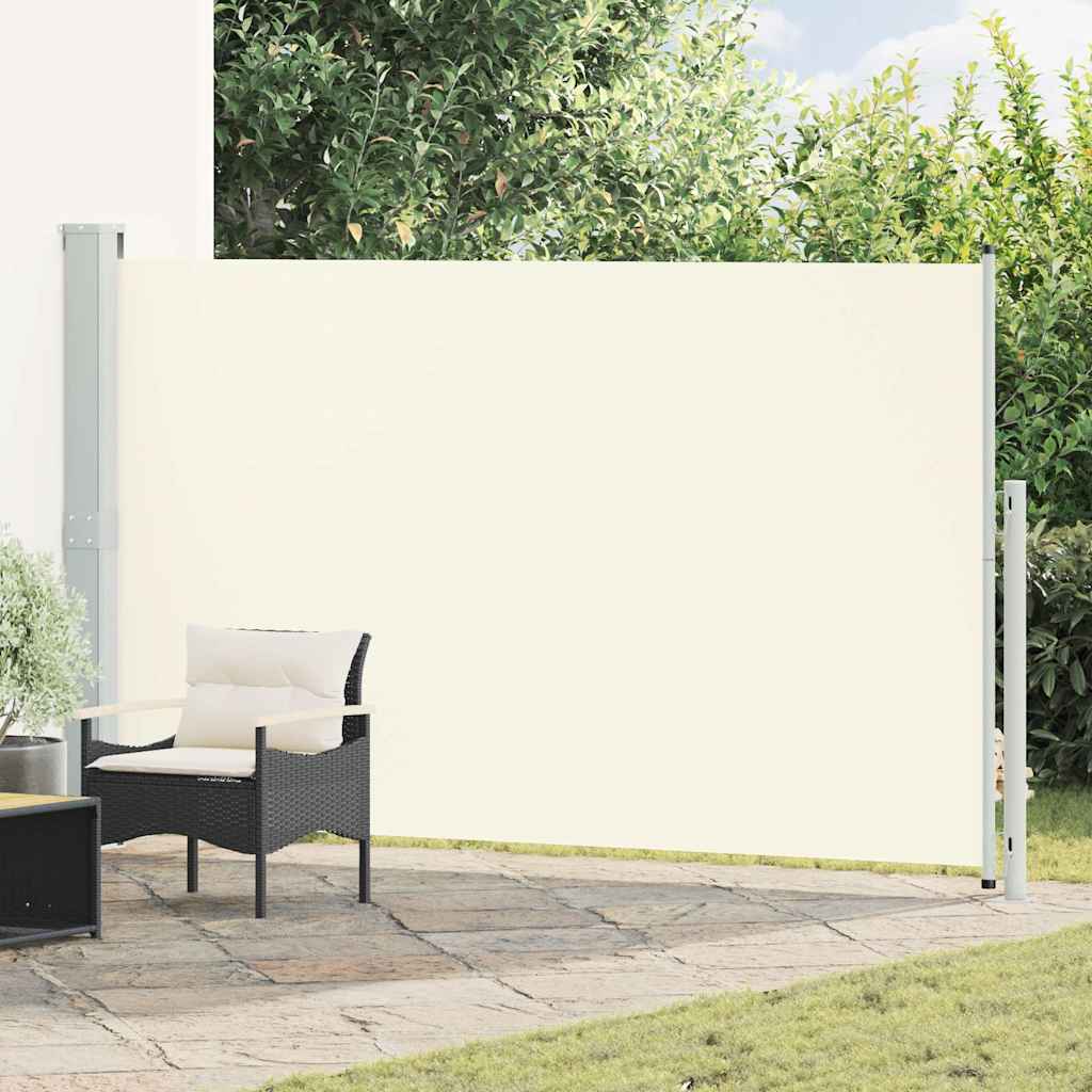 Lahtitõmmatav terrassi külgsein, 180 x 314 cm, kreemjas