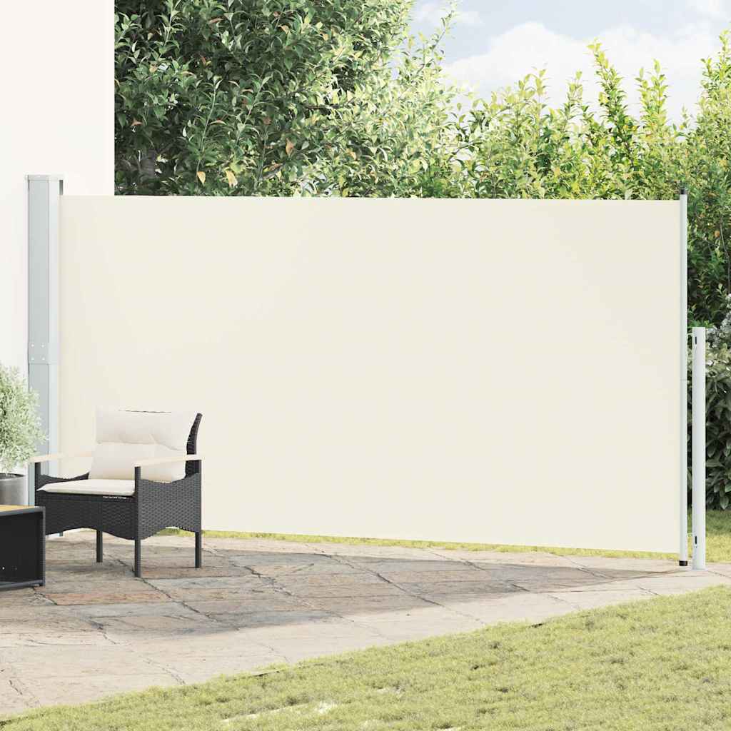 Lahtitõmmatav terrassi külgsein, 180 x 514 cm, kreemjas