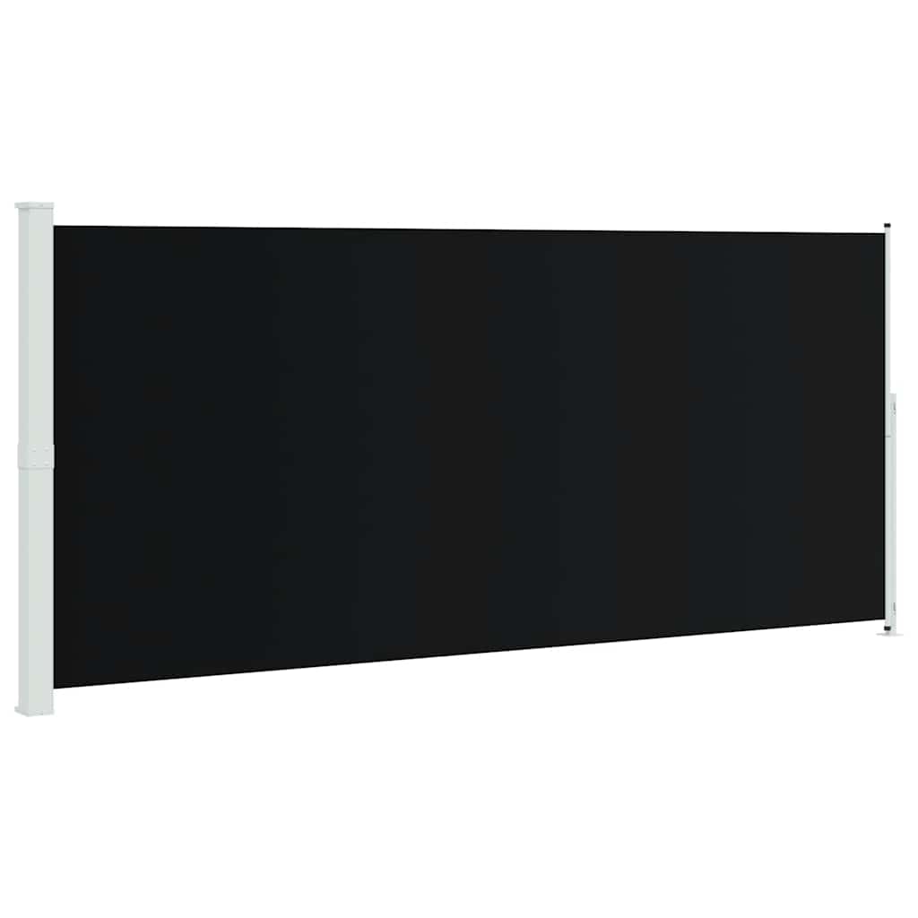 Lahtitõmmatav terrassi külgsein, 220 x 514 cm, must