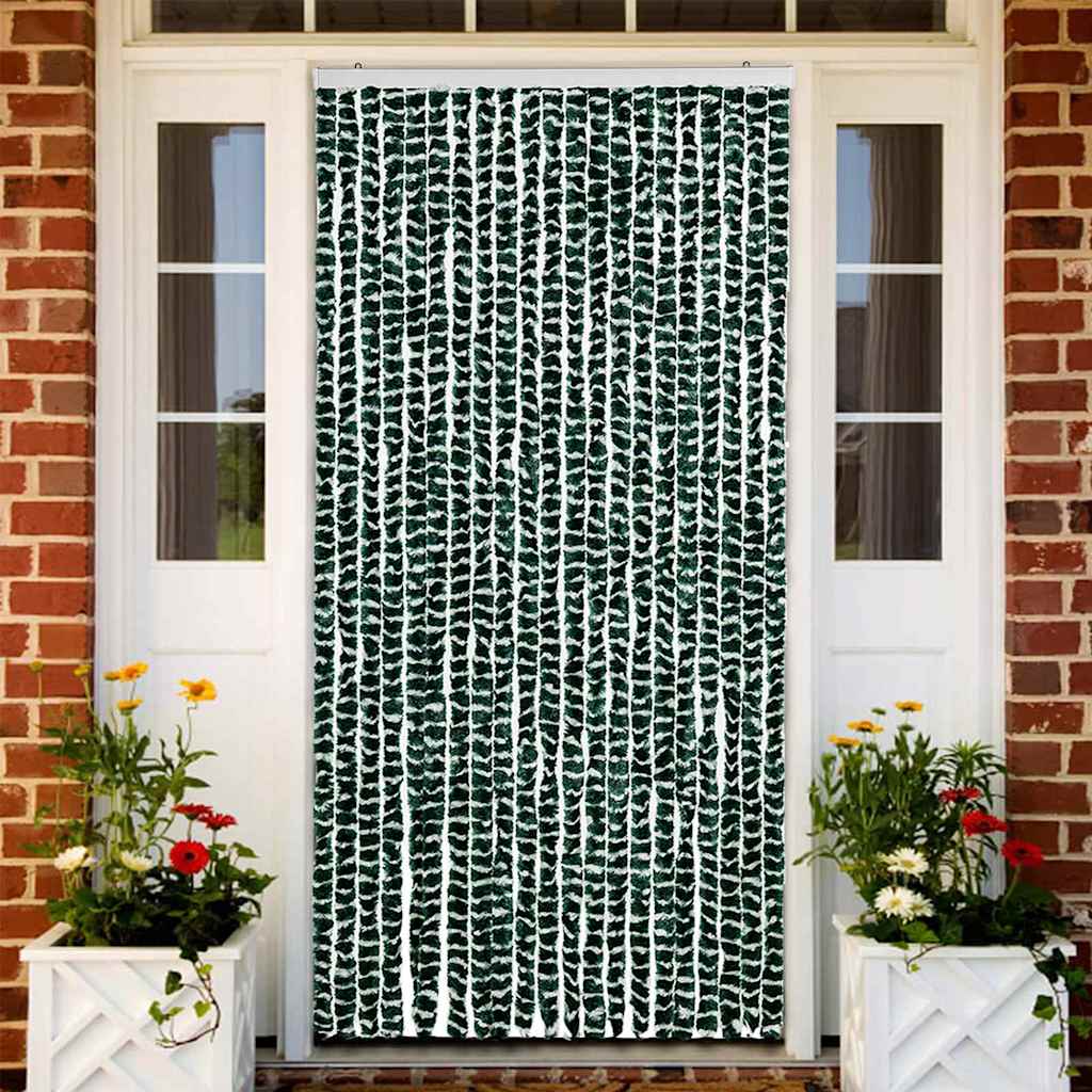 Putukakardin roheline ja valge, 90 x 220 cm, šenill