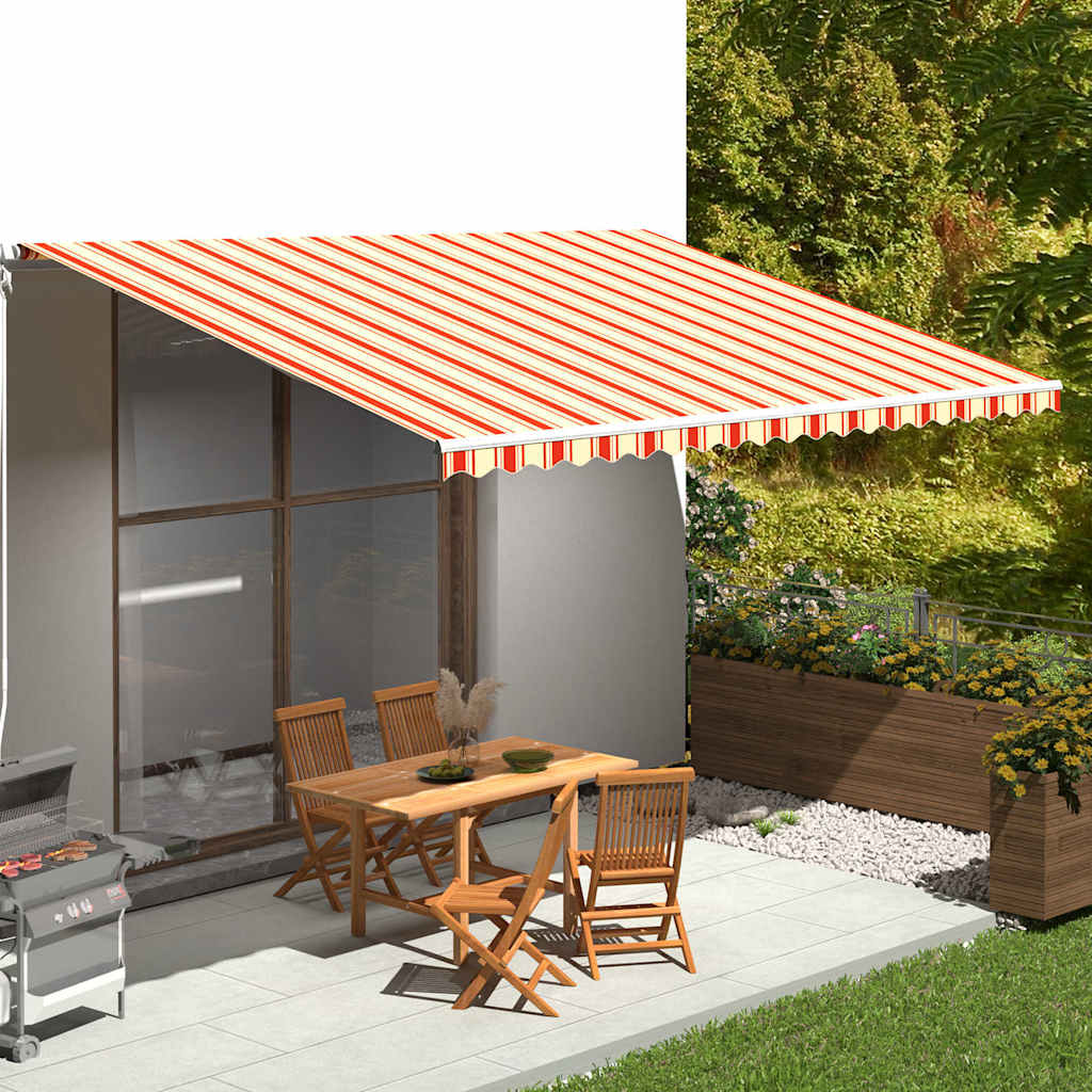 Varikatuse asenduskangas, kollane ja oranž, 500x350 cm, polüester