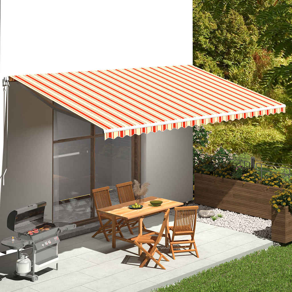Varikatuse asenduskangas, kollane ja oranž, 600x350 cm, polüester