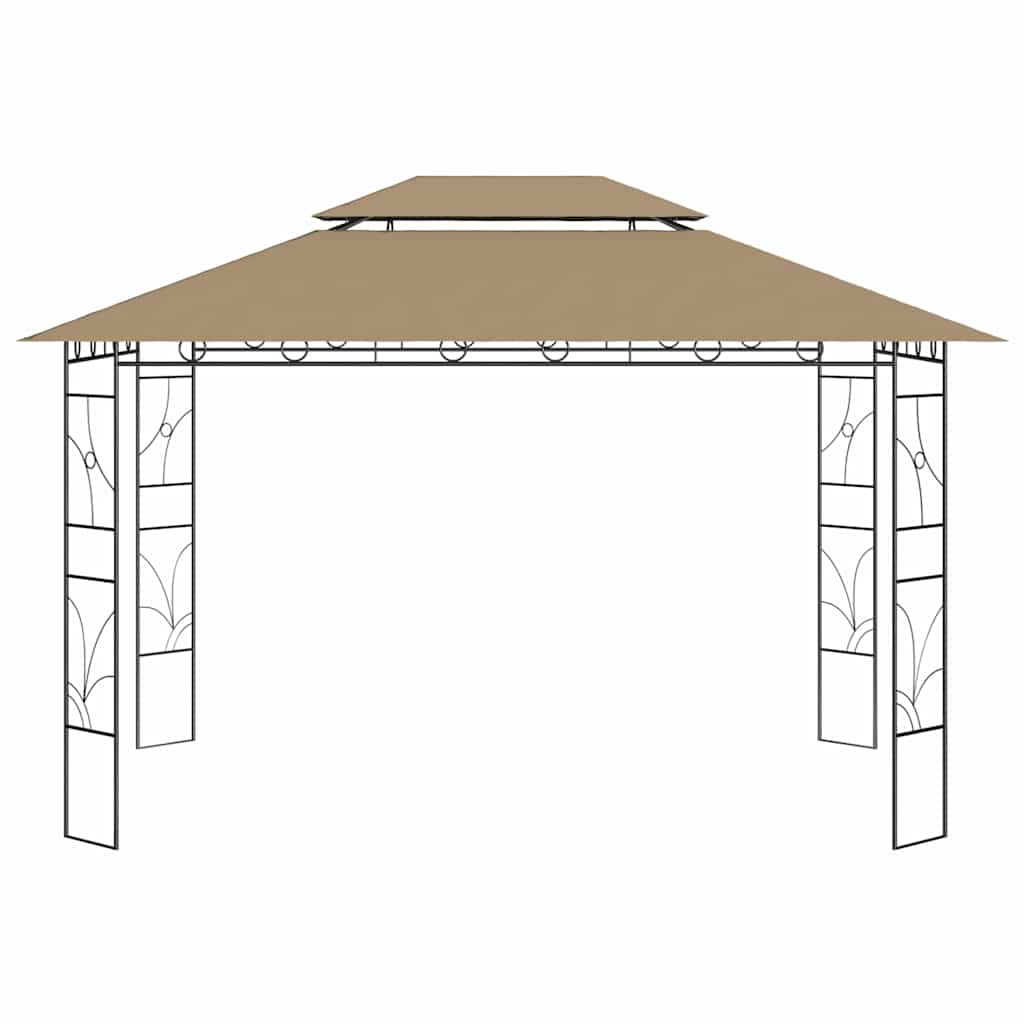 Lehtla 4 x 3 x 2,7 m, pruunikashall, 160 g/m²