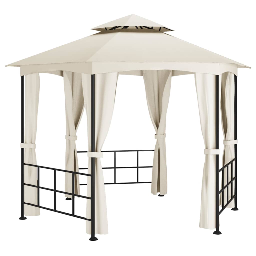 Varikatus külgseintega, 3,1x2,7 m, kreemjas