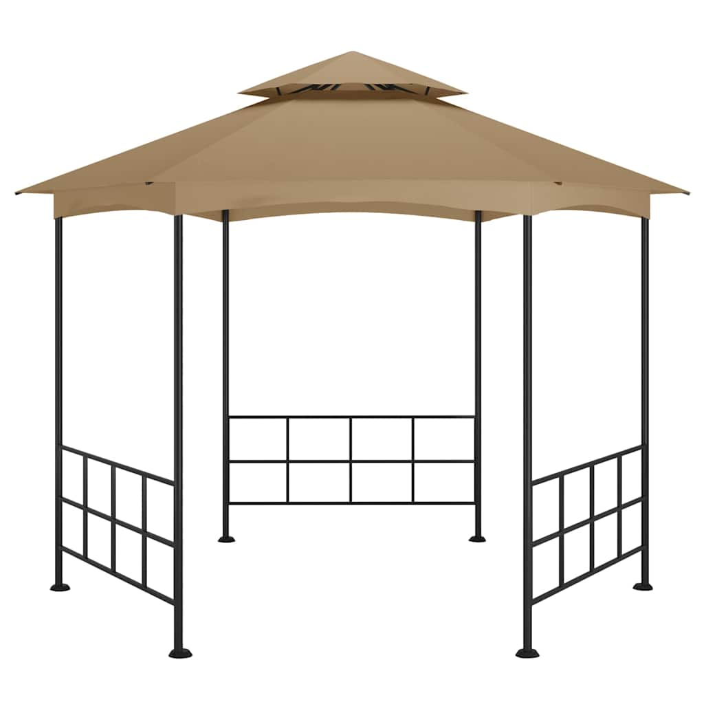Varikatus külgseintega, 3,1x2,7 m, pruunikashall