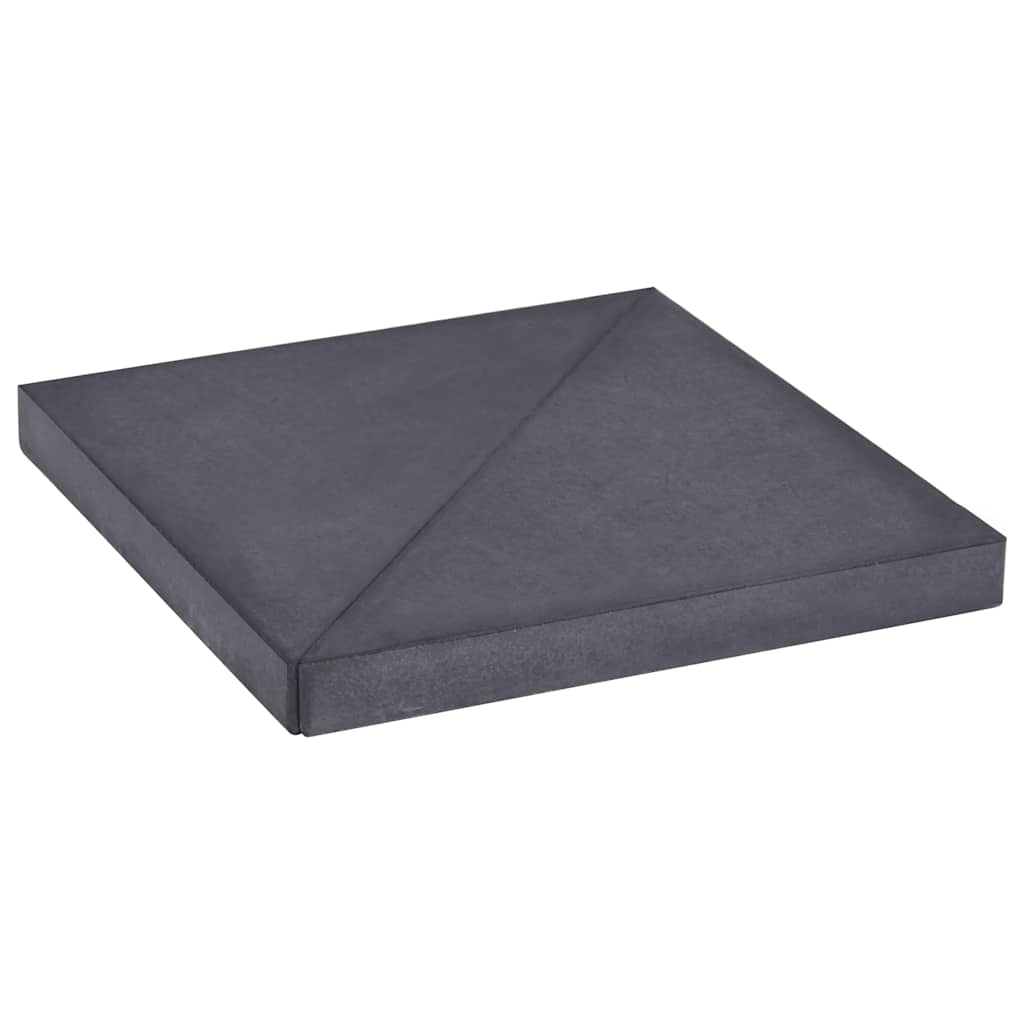 Päikesevarju raskusplaat, must, graniit, kandiline, 15 kg