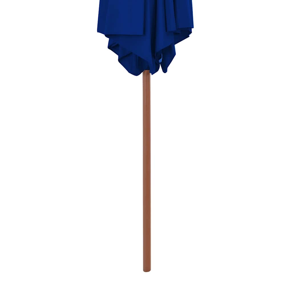 Aia päikesevari puidust postiga, sinine, 270 cm