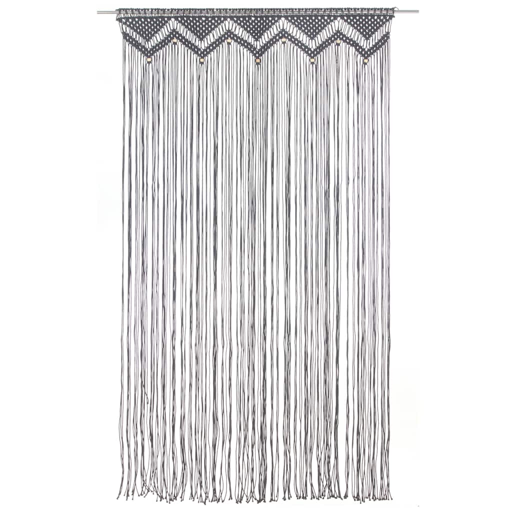 Makrameekardin, antratsiithall, 140 x 240 cm puuvill
