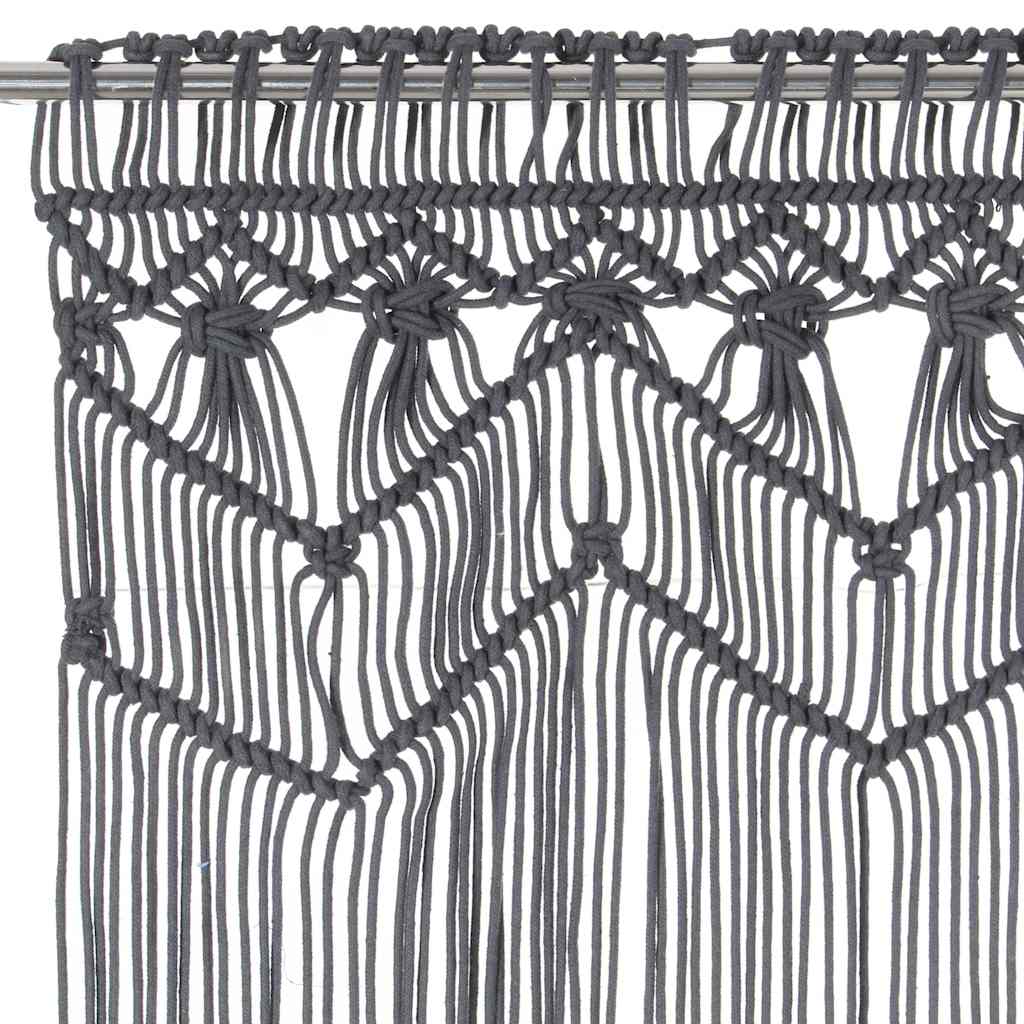 Makrameekardin, antratsiithall, 140 x 240 cm puuvill