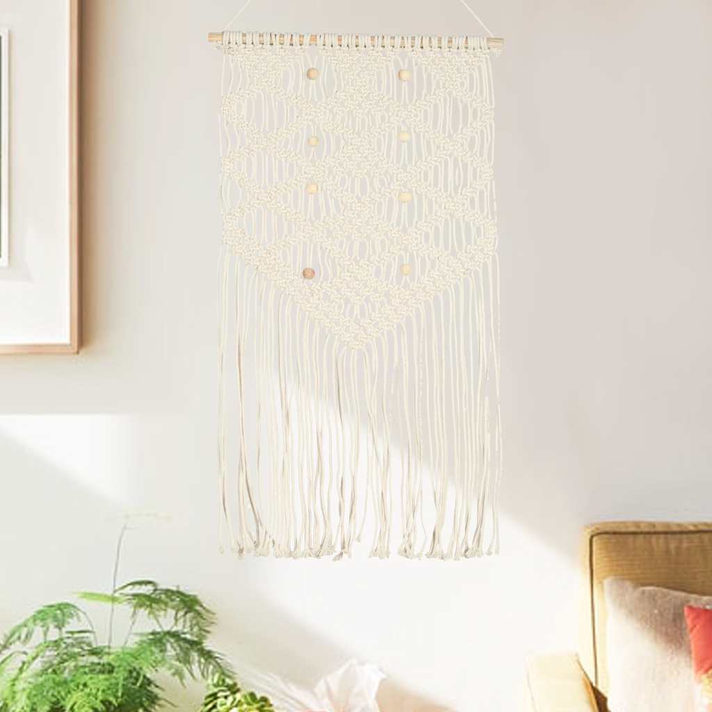 Makramee seinakaunistus, 40 x 80 cm, puuvill