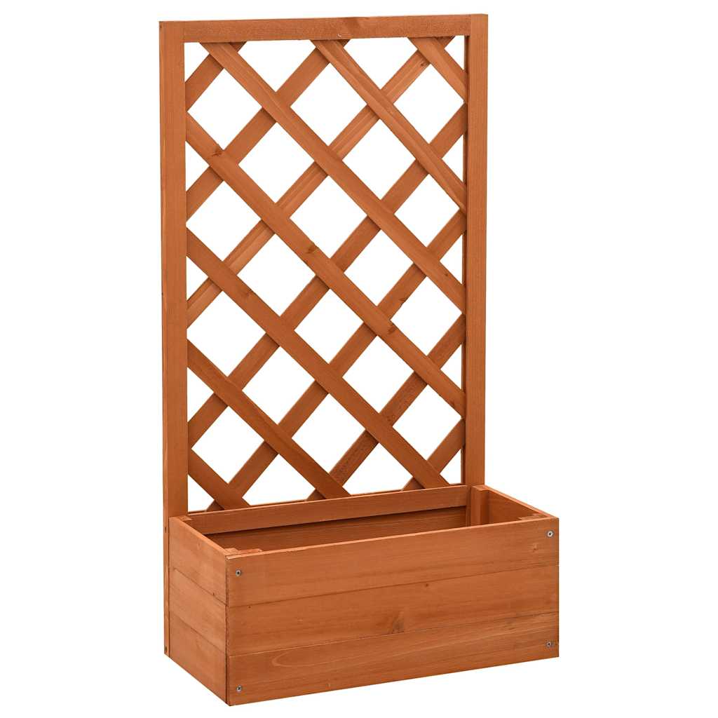 Võrega taimekast, oranž, 50 x 25 x 90 cm, nulupuit