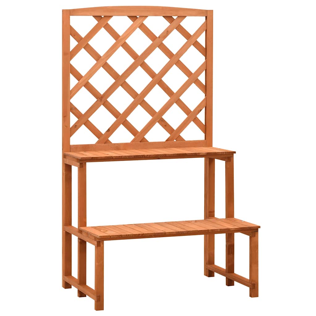 Võrega taimealus, oranž, 70 x 42 x 120 cm, nulupuit