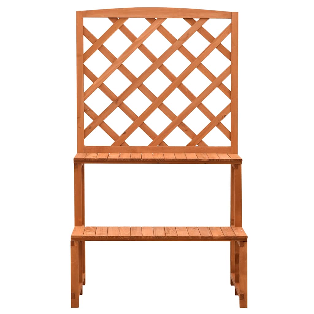 Võrega taimealus, oranž, 70 x 42 x 120 cm, nulupuit