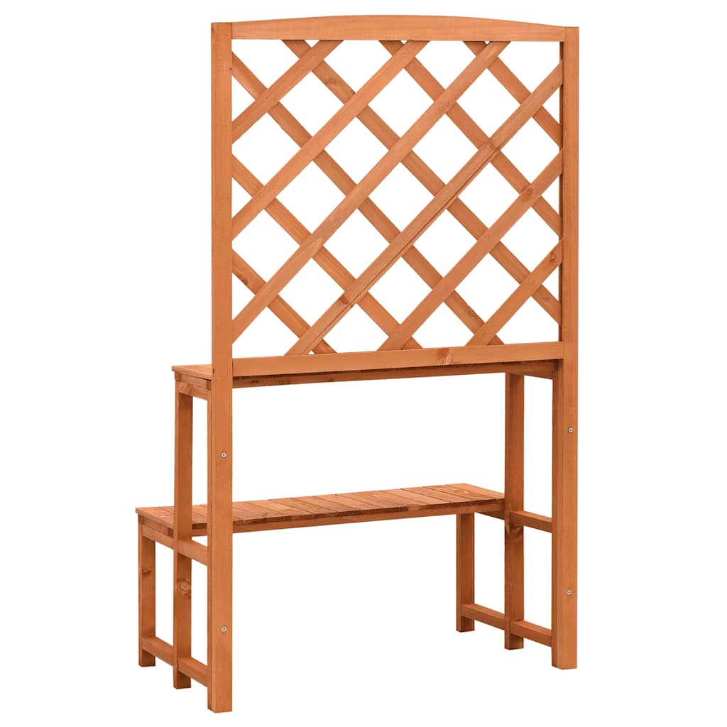 Võrega taimealus, oranž, 70 x 42 x 120 cm, nulupuit