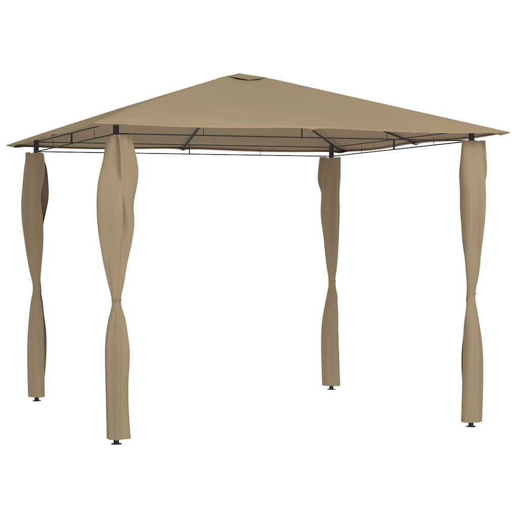 Lehtla postikatetega 3 x 3 x 2,6 m, pruunikashall, 160 g/m²