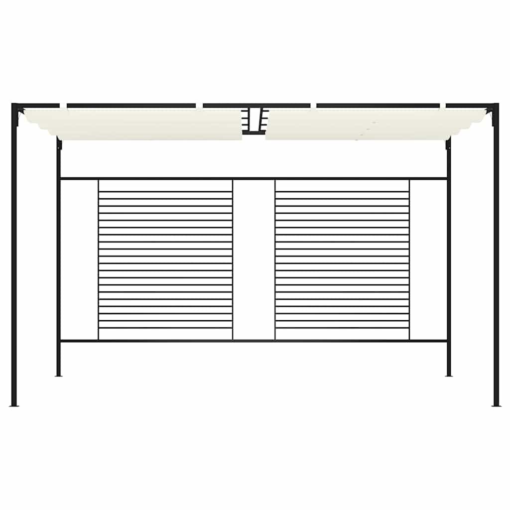 Varjualune eemaldatava katusega 3 x 4 x 2,3 m, kreemjas, 180 g/m²