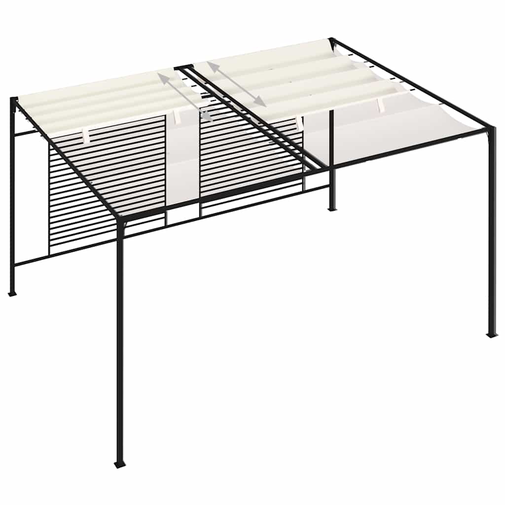 Varjualune eemaldatava katusega 3 x 4 x 2,3 m, kreemjas, 180 g/m²