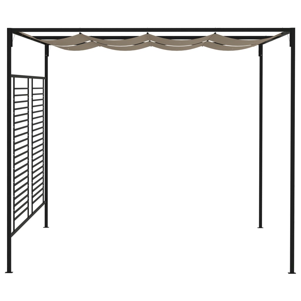 Varjualune sissetõmmatava katusega, 3x4x2,3 m, pruunikashall
