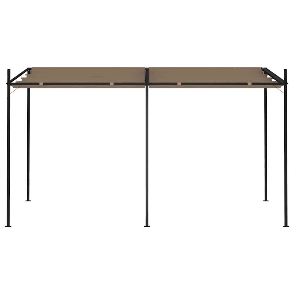 Varjualune eemaldatava katusega 400x300x233 cm, pruunikashall