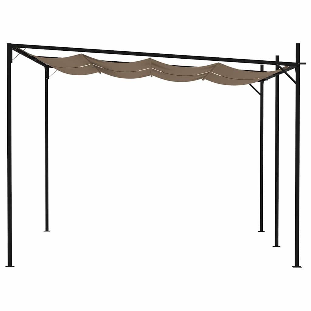 Varjualune eemaldatava katusega 400x300x233 cm, pruunikashall