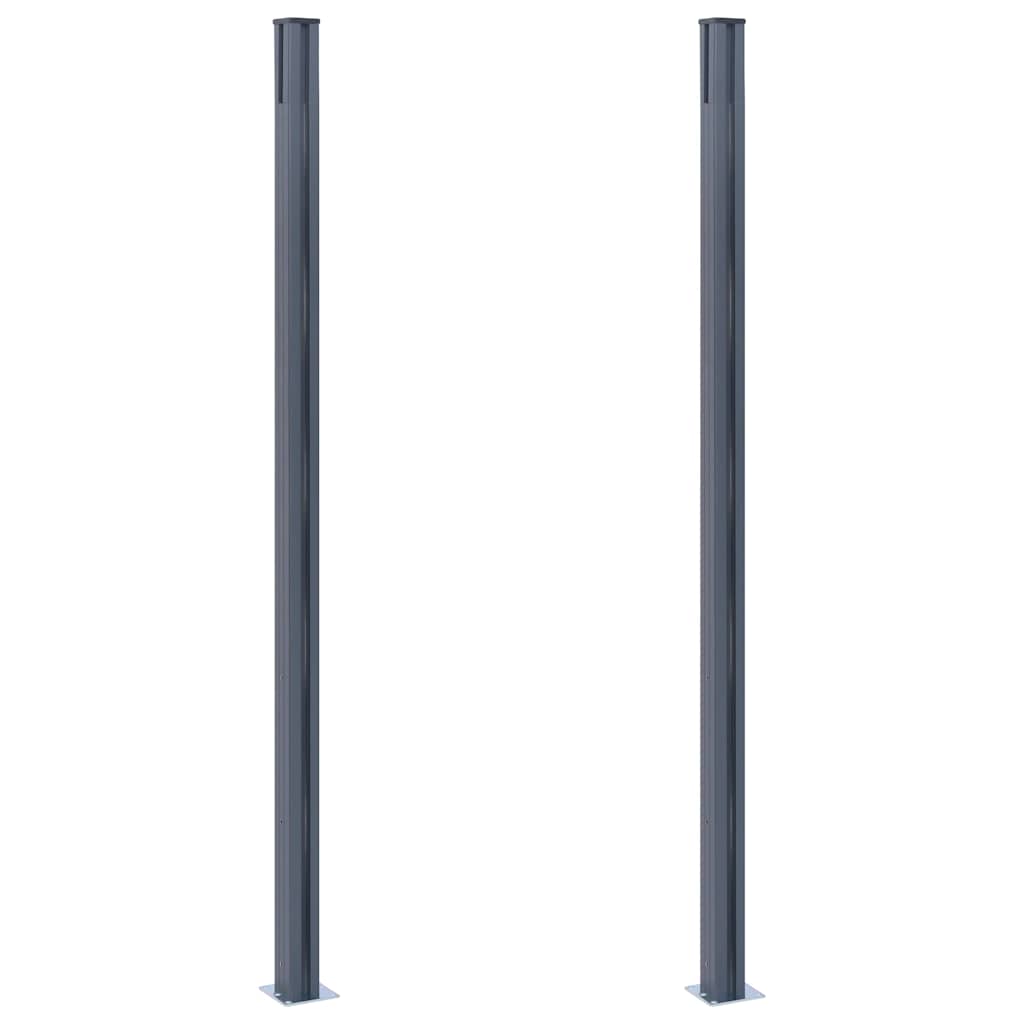 Aiapostid, 2 tk, tumehall, 185 cm, alumiinium