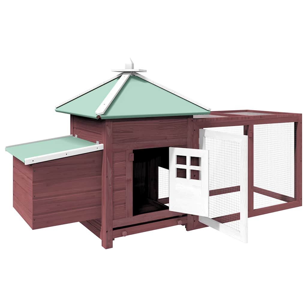 Kanakuut pesakastiga, moka 190x72x102 cm, kuusepuit