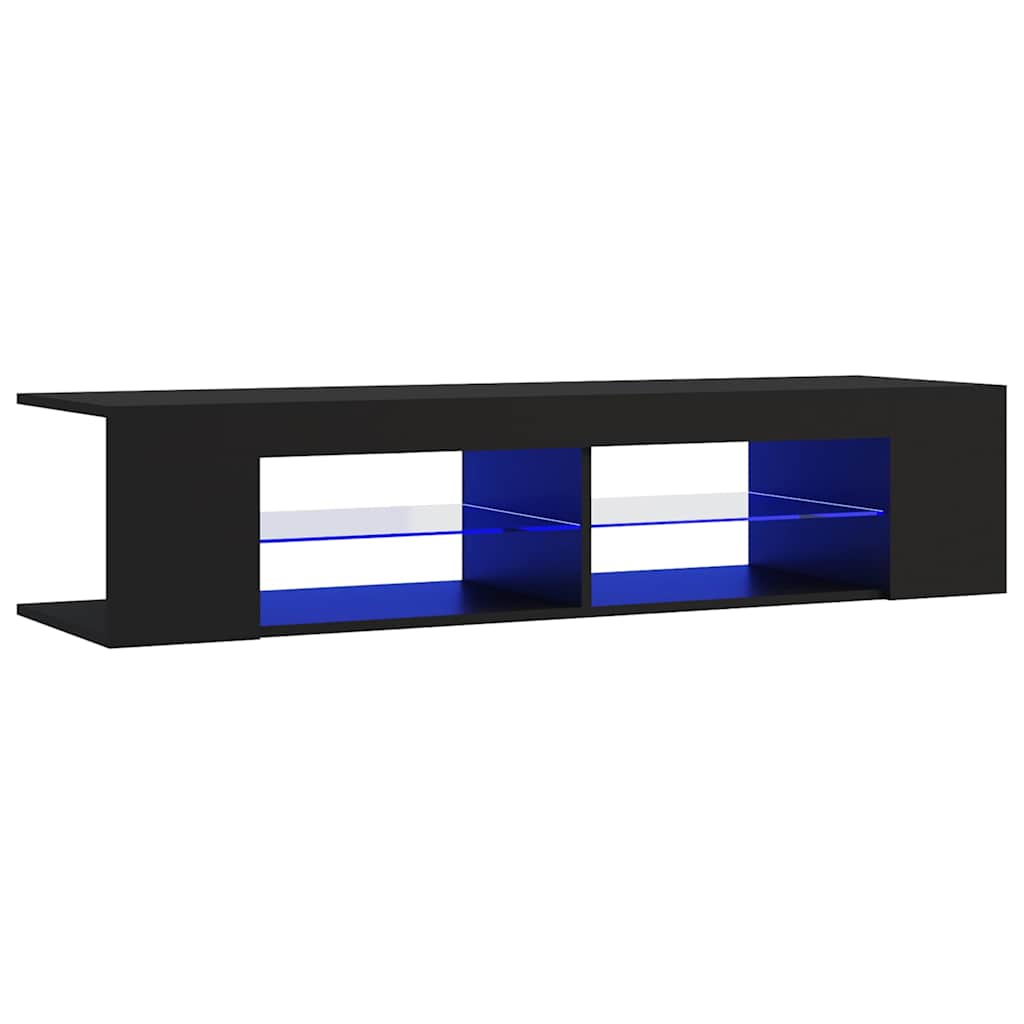 Telerialus LED-tuledega, must, 135x39x30 cm