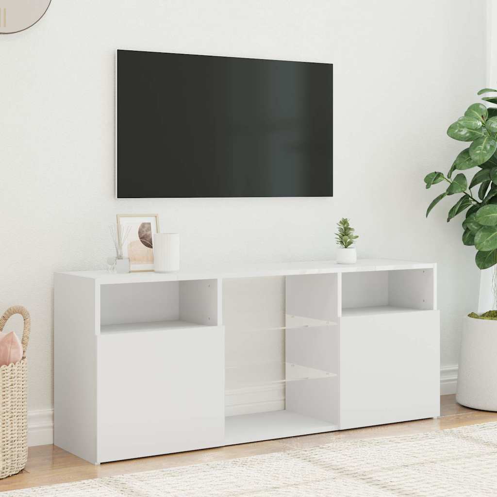 Telerialus LED-tuledega, valge, 120x30x50 cm