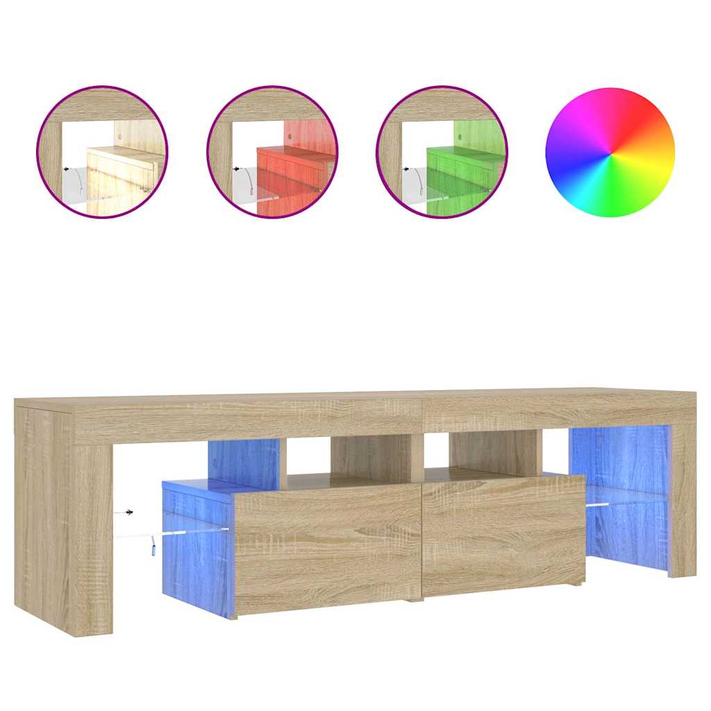 Telerialus LED-tuledega, Sonima tamm, 140 x 36,5 x 40 cm
