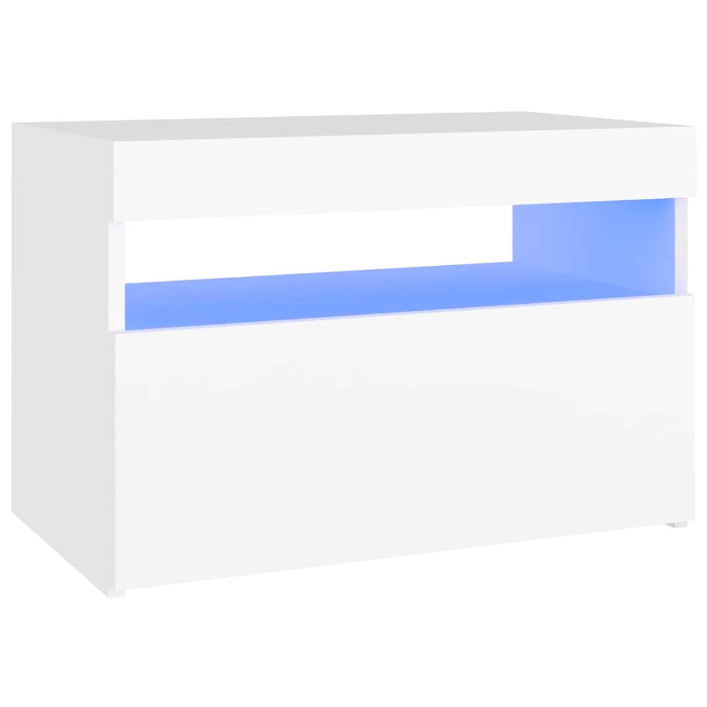 Telerialus LED-tuledega, valge, 60 x 35 x 40 cm
