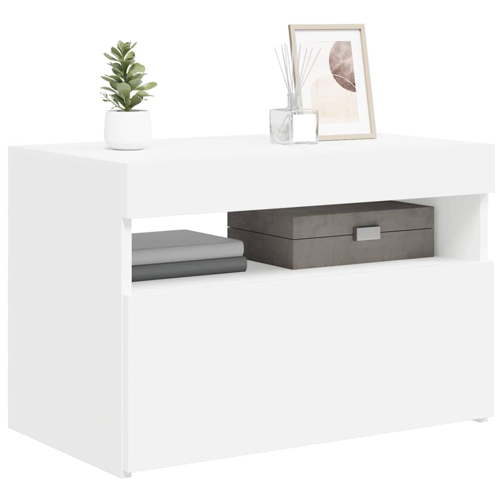 Telerialus LED-tuledega, valge, 60 x 35 x 40 cm