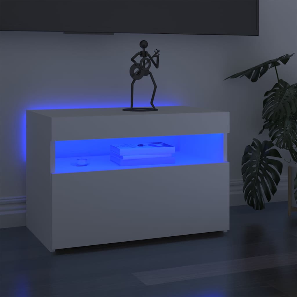 Telerialus LED-tuledega, valge, 60 x 35 x 40 cm