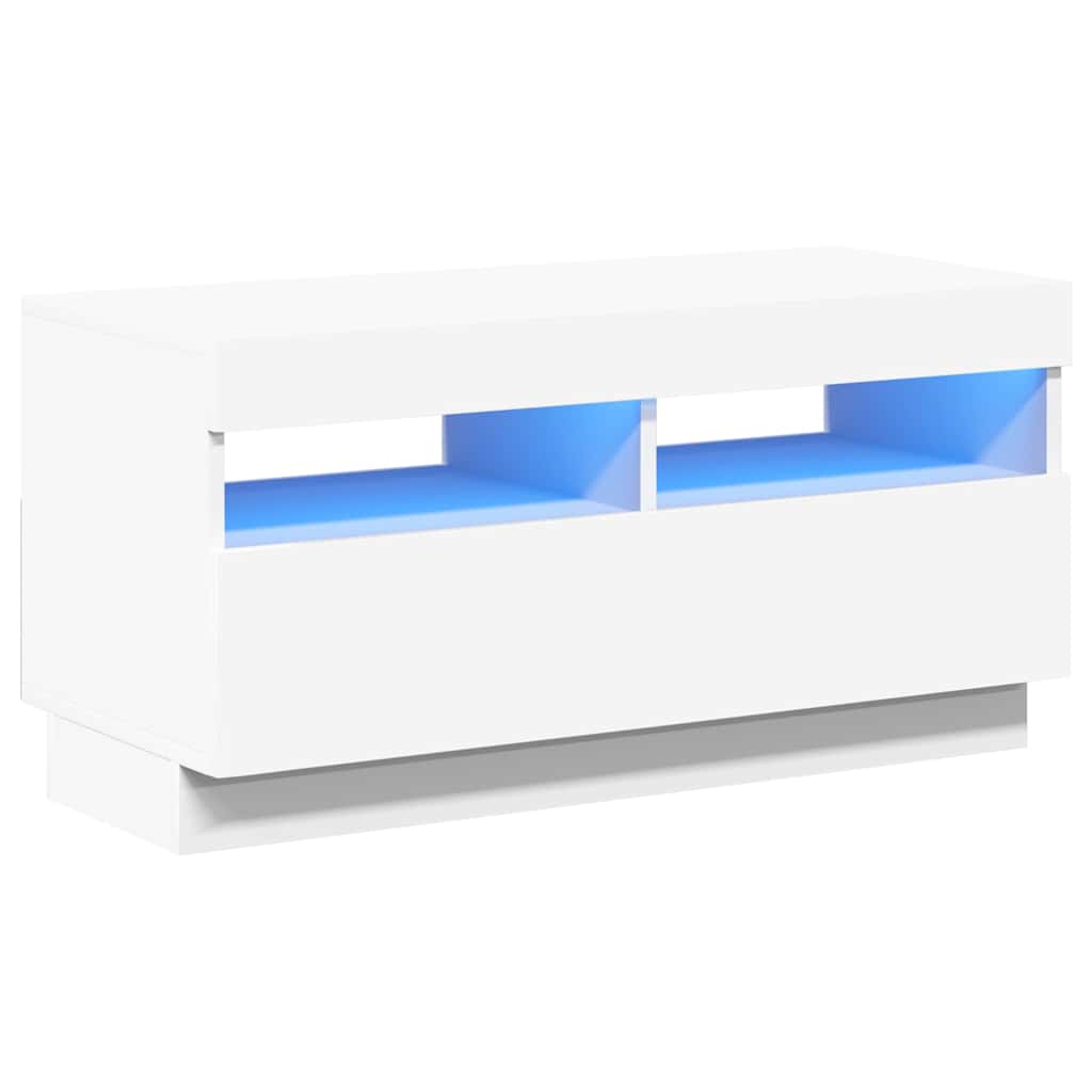 Telerialus LED-tuledega, valge, 80 x 35 x 40 cm