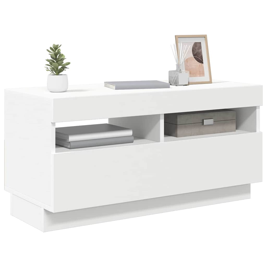 Telerialus LED-tuledega, valge, 80 x 35 x 40 cm