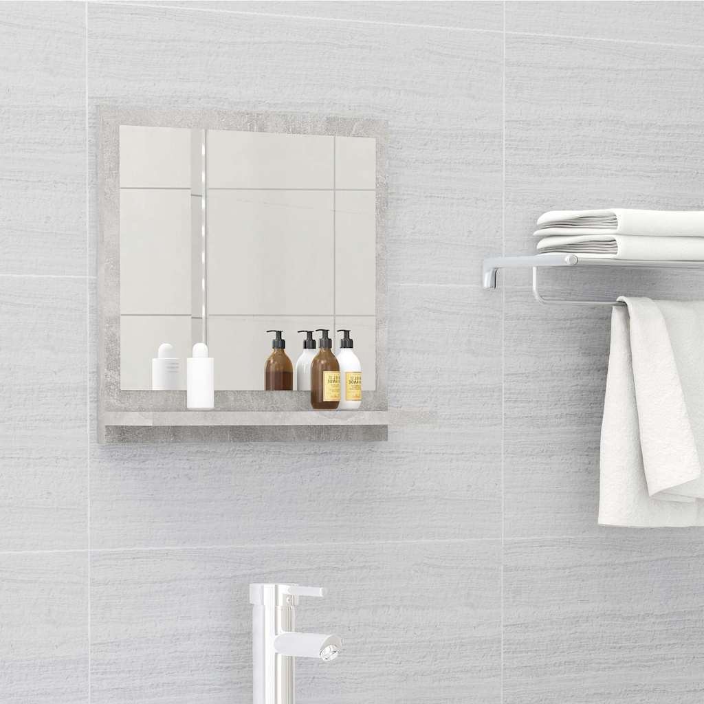 Vannitoa peeglikapp betoonhall 40x10,5x37 cm tehispuit