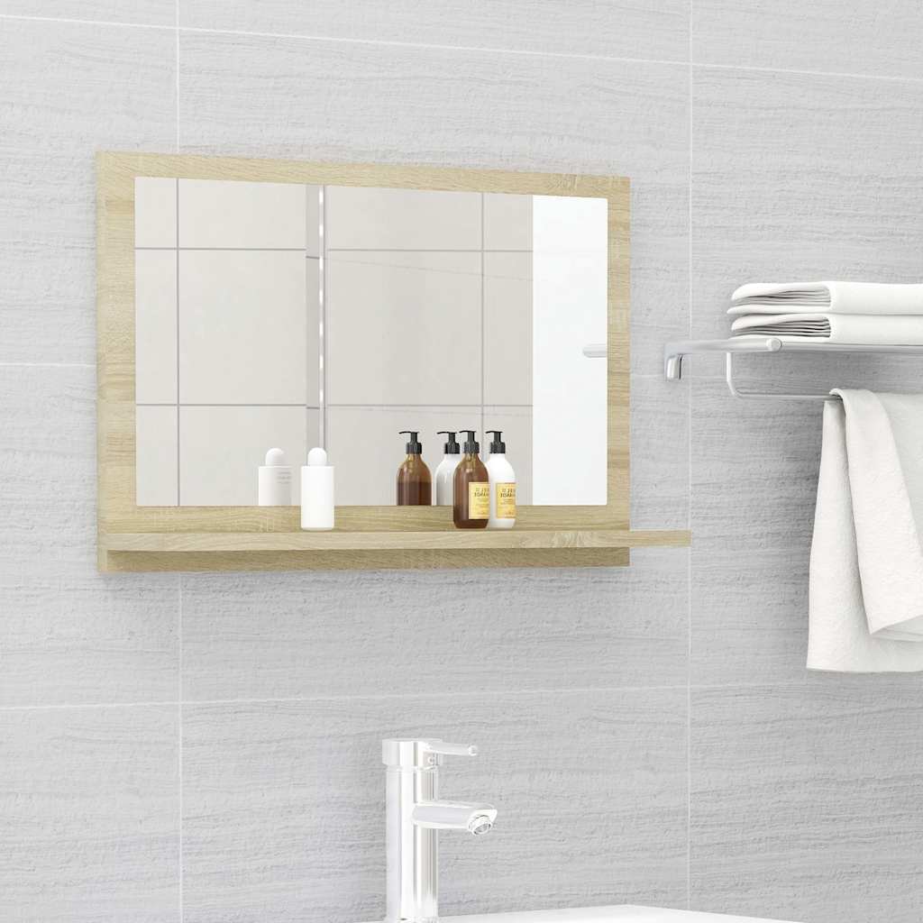 Vannitoa peeglikapp Sonoma tamm 60x10,5x37 cm tehispuit