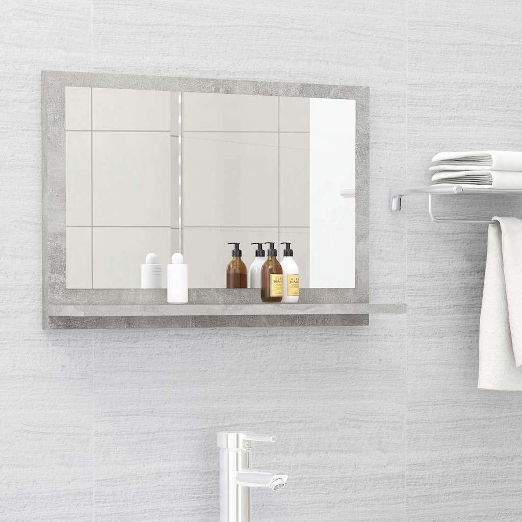 Vannitoa peeglikapp betoonhall 60x10,5x37 cm puitlaastplaat