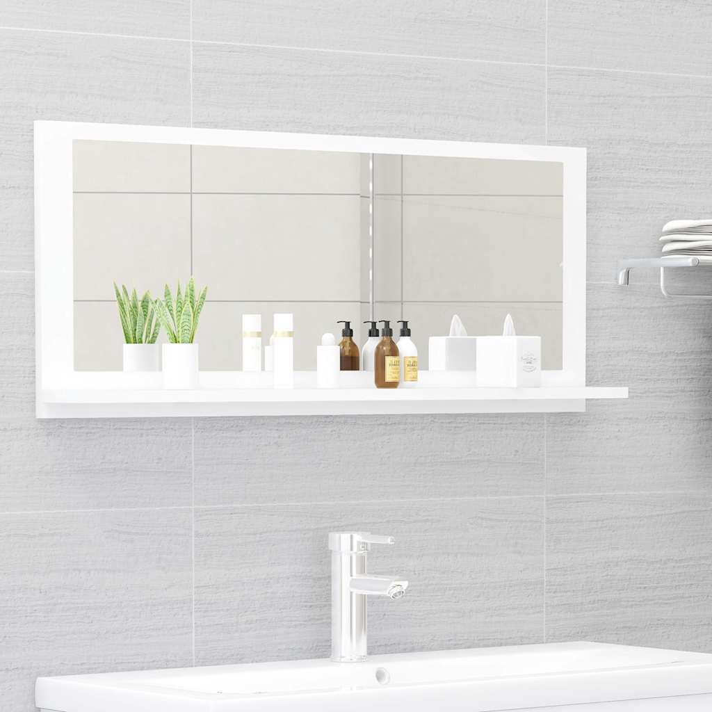 Vannitoa peeglikapp valge 90x10,5x37 cm puitlaastplaat