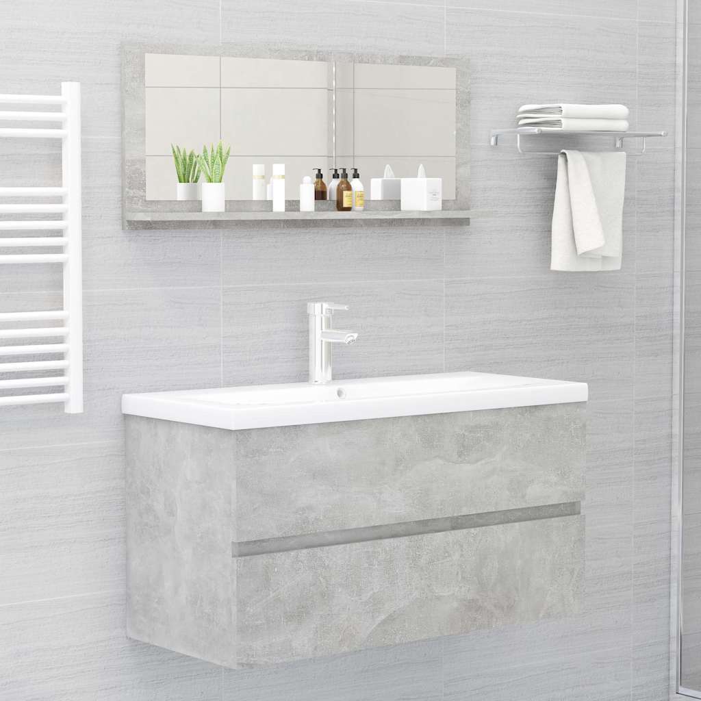Vannitoa peeglikapp hall 90 x 10,5 x 37 cm puitlaastplaat