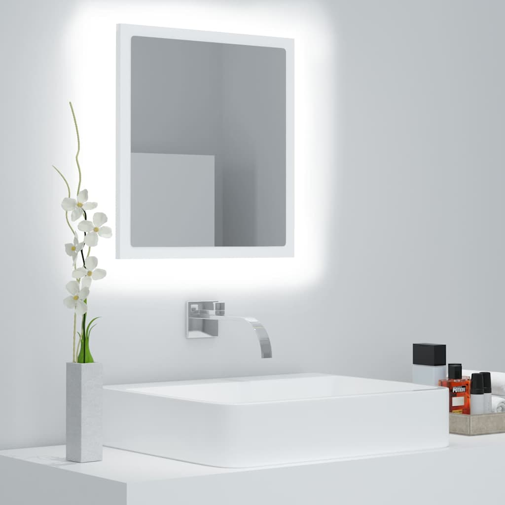 LED vannitoa peeglikapp, valge, 40 x 8,5 x 37 cm, akrüül
