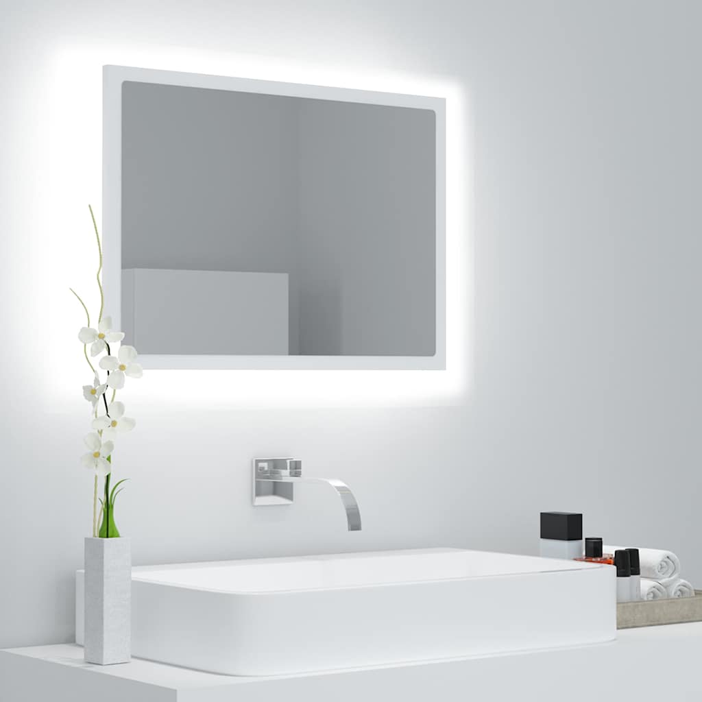 LED vannitoa peeglikapp valge 60x8,5x37 cm puitlaastplaat