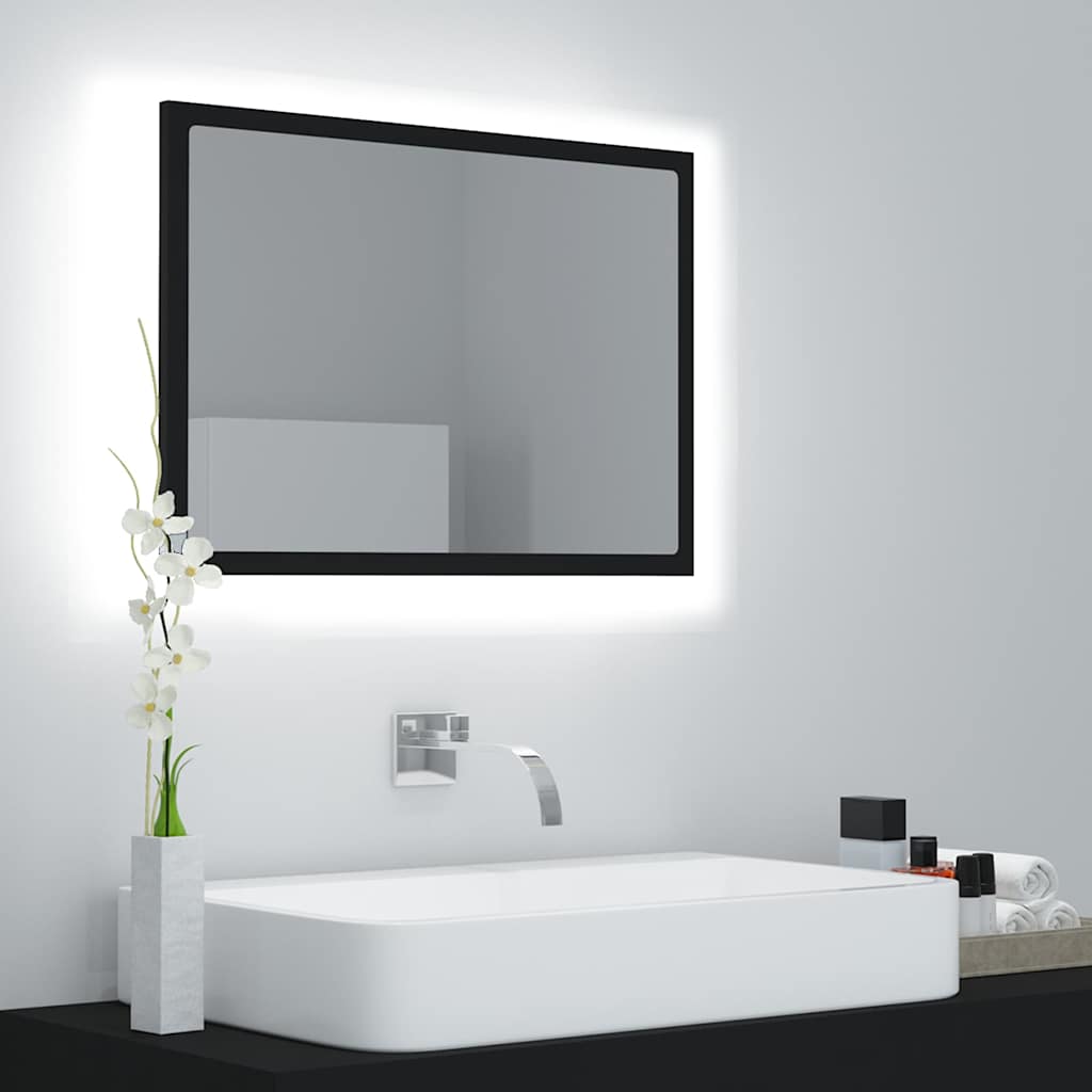 LED vannitoa peeglikapp must 60x8,5x37 cm akrüül