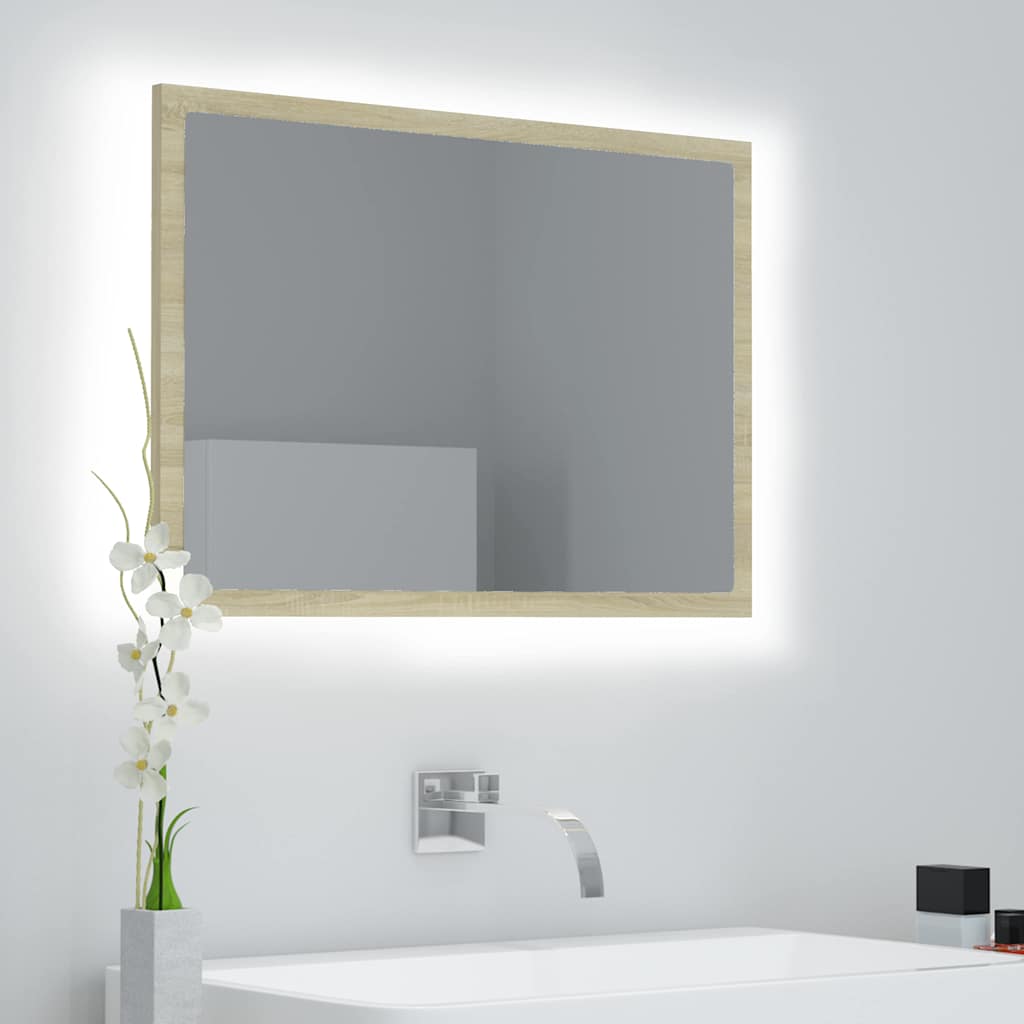 LED vannitoa peeglikapp, Sonoma tamm, 60x8,5x37 cm, akrüül