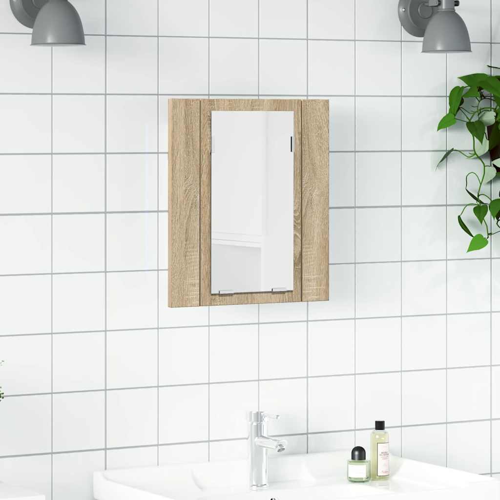 LED-peeglikapp Sonoma tamm 40x12x45 cm, akrüül